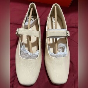 Sam & Libby Fredi Leather Vanilla Mary Jane Flats